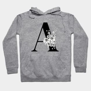 A alphabet Botanical cherry blossom sakura flowers Hoodie